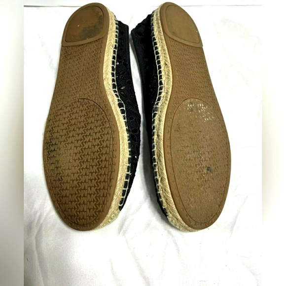 Michael Kors MK Darci Perforated Slip On Espadrille Black Size 8.5 - Picture 7 of 7